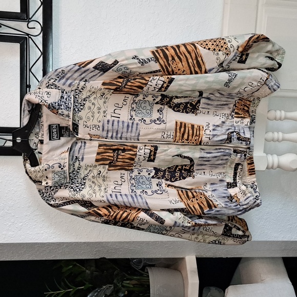 Abvien Jackets & Blazers - Vintage Abvien XL womens windbreaker jacket cat and dog print